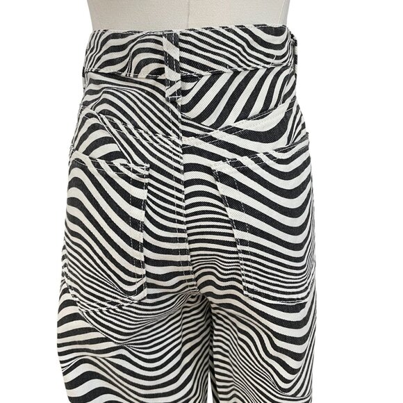 Forever 21 Zebra Pants 29 Y2K Streetwear Baddie Safari Festival Coastal Chic - Picture 9 of 10